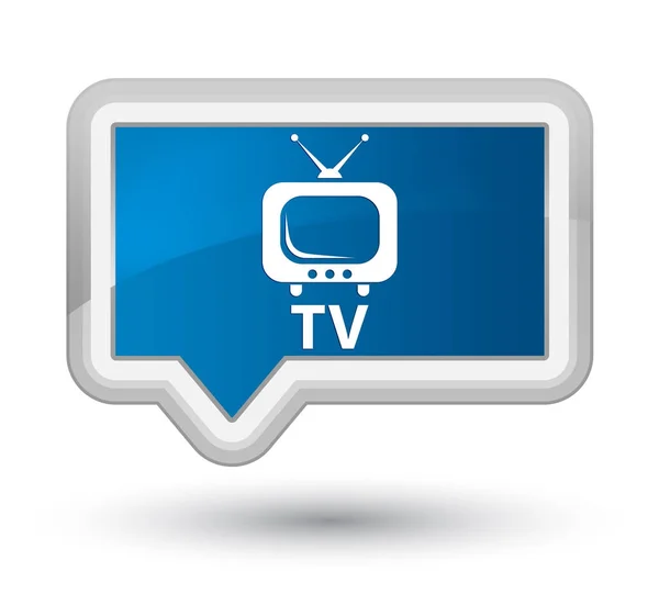 TV prime transparent niebieski przycisk — Zdjęcie stockowe
