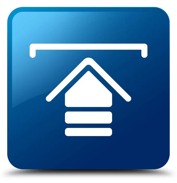 Upload icon blue square button — Stock Photo, Image