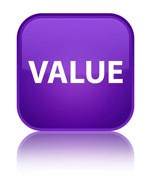 Value special purple square button — Stock Photo, Image