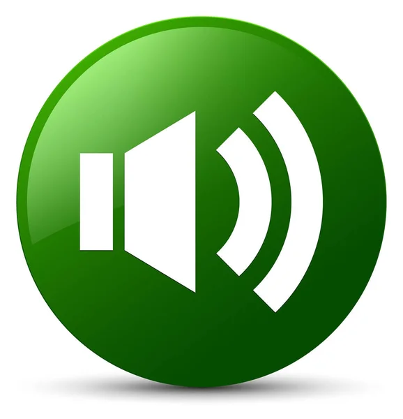 Objem ikonu zelené kulaté tlačítko — Stock fotografie