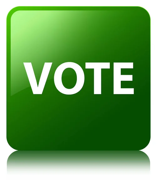 Vote green square button — Stock Photo, Image