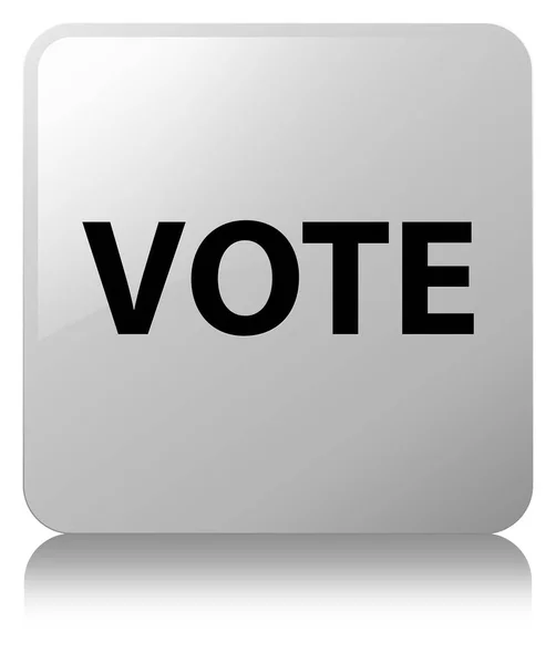 Vote botão quadrado branco — Fotografia de Stock