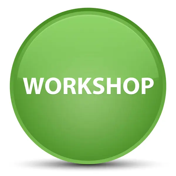 Workshop speciale pulsante rotondo verde morbido — Foto Stock