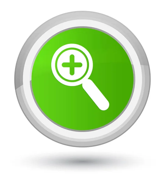 Powiększyć ikony prime miękki zielony okrągły przycisk — Zdjęcie stockowe