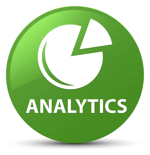 Analytics (ikonę wykresu) miękki zielony okrągły przycisk — Zdjęcie stockowe
