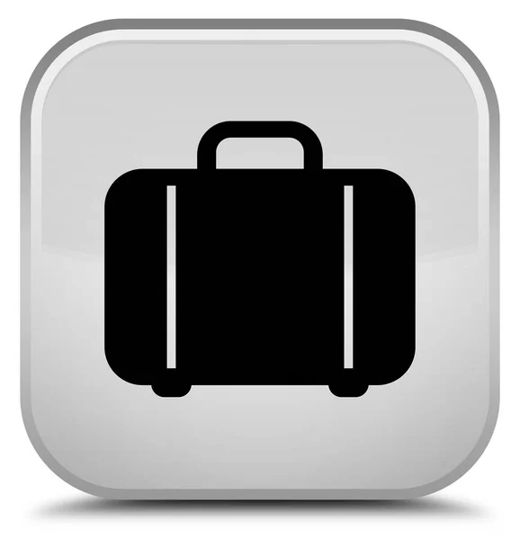 Taske ikon speciel hvid firkant knap - Stock-foto