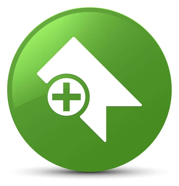 Záložka ikonu měkký zelené kulaté tlačítko — Stock fotografie