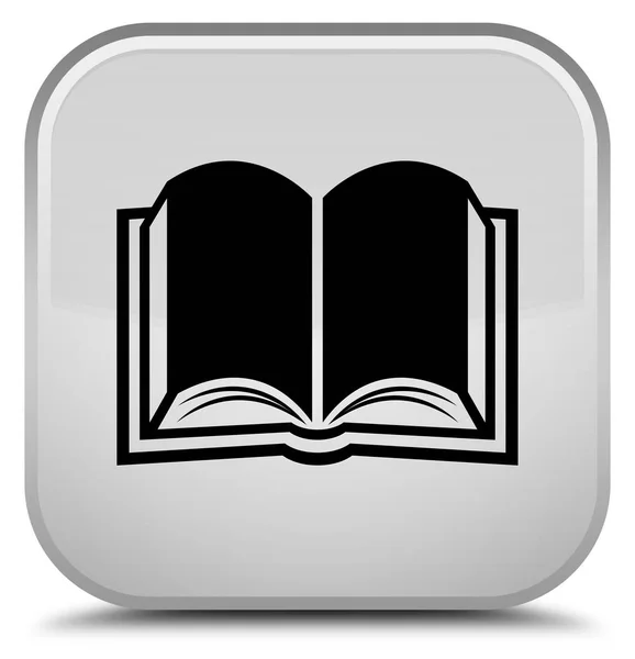 Book icon special white square button — Stock Photo, Image