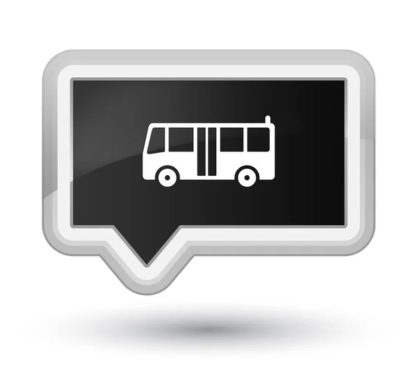 Busz ikon elsődleges fekete banner gomb — Stock Fotó