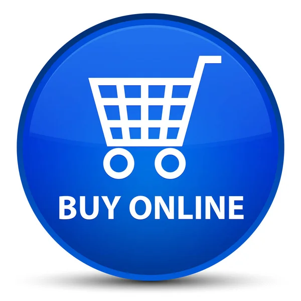 Buy online speciális kék kerek gomb — Stock Fotó