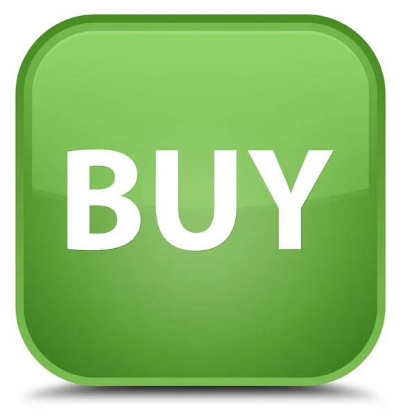 Buy special soft green square button — Stock Photo, Image