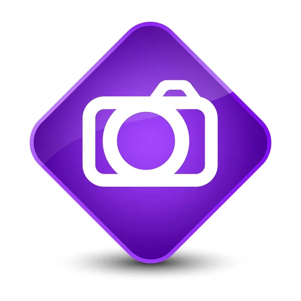 Elegante paarse diamant knoop van het pictogram van camera — Stockfoto