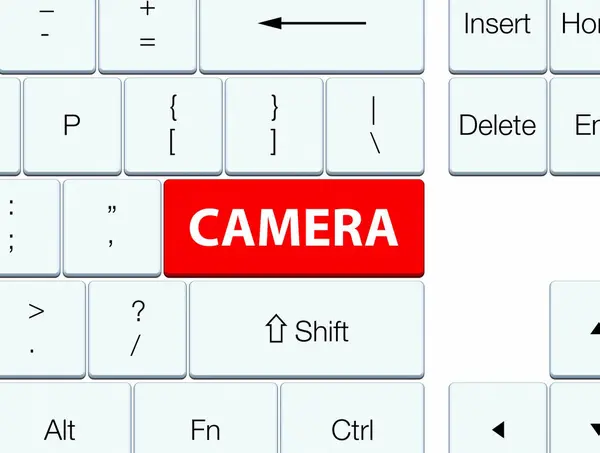 Camera red keyboard button — Stock Photo, Image