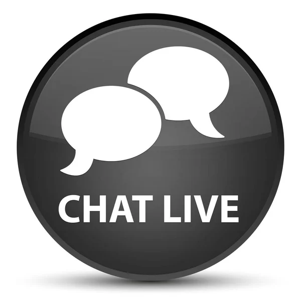 Chat live spécial bouton rond noir — Photo