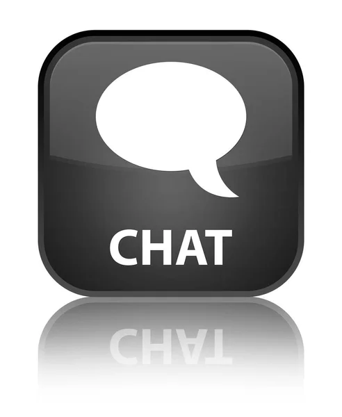 Chat special black square button — Stock Photo, Image