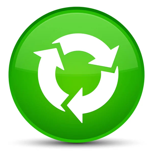 Refresh icon special green round button — Stock Photo, Image