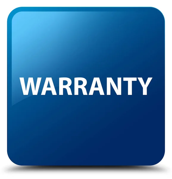 Warranty blue square button — Stock Photo, Image