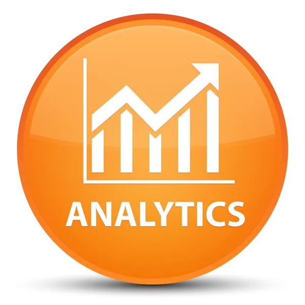 Analytics (statystyki ikona) specjalne pomarańczowy okrągły przycisk — Zdjęcie stockowe