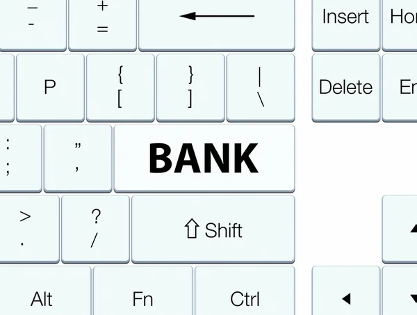 Bank weiße Tastatur — Stockfoto