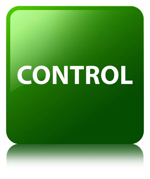 Τον έλεγχο πράσινο τετράγωνο κουμπί — Φωτογραφία Αρχείου
