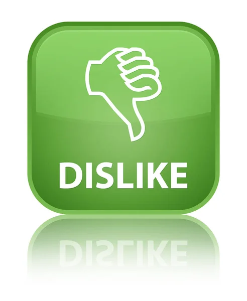 Dislike special soft green square button — Stock Photo, Image