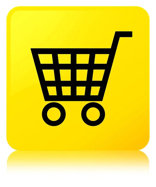 Icona e-commerce pulsante quadrato giallo — Foto Stock