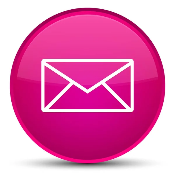 E-Mail-Symbol spezielle rosa runde Taste — Stockfoto