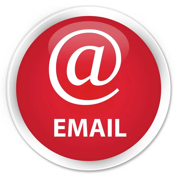 E-mail (adres ikony) premium czerwony okrągły przycisk — Zdjęcie stockowe