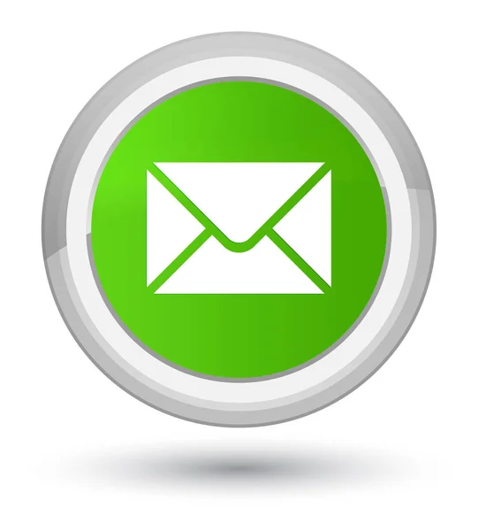 E-post ikonen prime mjuka gröna runda knappen — Stockfoto