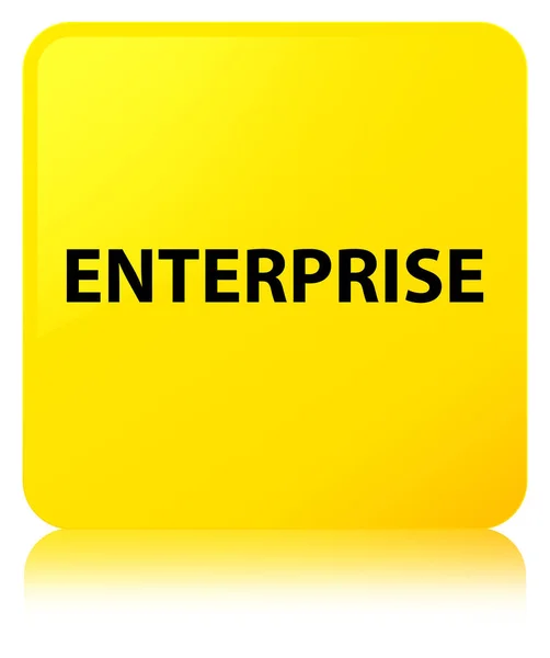 Čtvercové tlačítko Enterprise žlutá — Stock fotografie