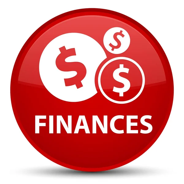 Finanzas (signo del dólar) botón redondo rojo especial —  Fotos de Stock