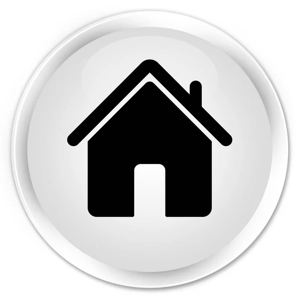 Icône maison bouton rond blanc premium — Photo