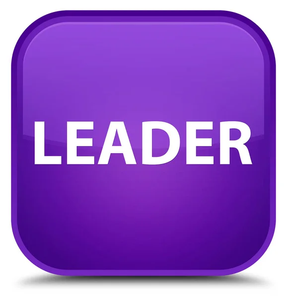 Líder botón cuadrado púrpura especial — Foto de Stock