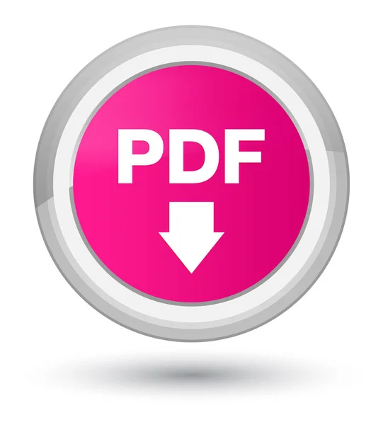 PDF download pictogram prime roze ronde knop — Stockfoto