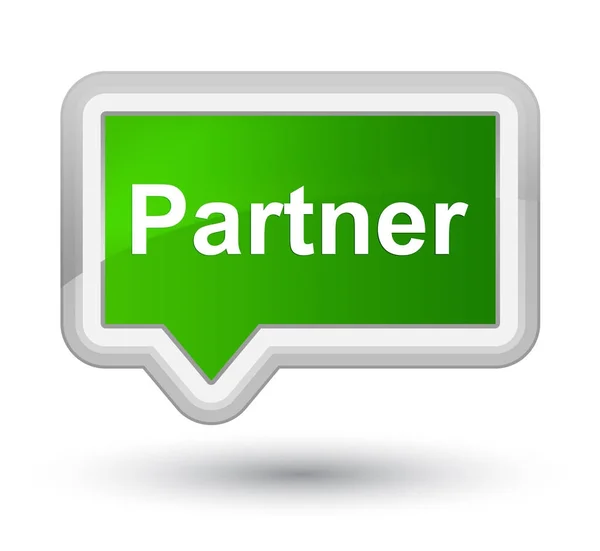 Partner prime green banner button — Stockfoto