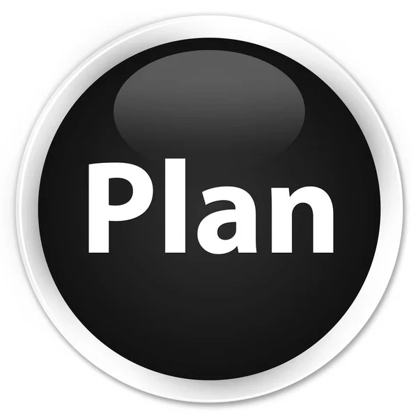 Plan Premium schwarzer runder Knopf — Stockfoto