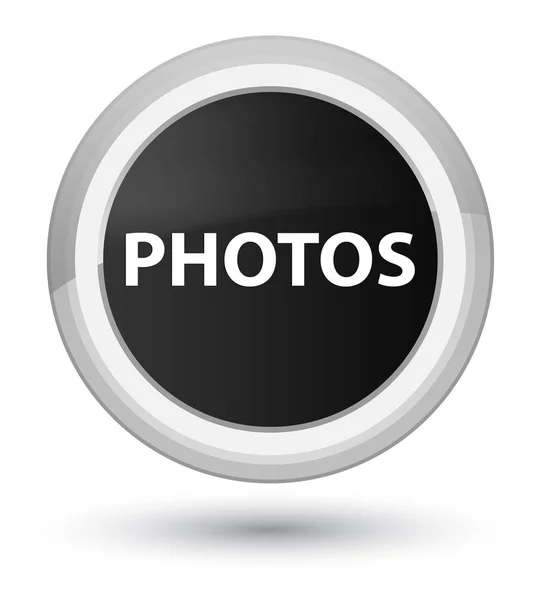 Προνομιακή μαύρο στρογγυλό κουμπί φωτογραφιών — Φωτογραφία Αρχείου