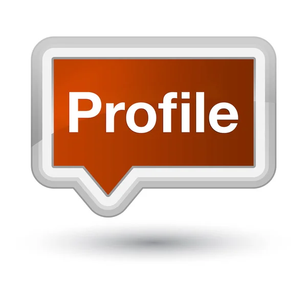 Profil główny baner brązowy przycisk — Zdjęcie stockowe
