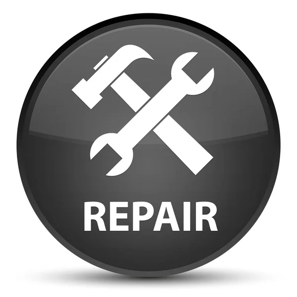 Reparation (verktygsikonen) särskilda svart rund knapp — Stockfoto