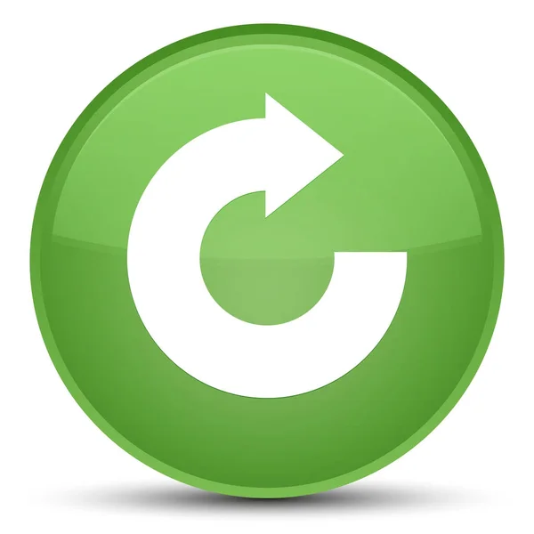 Reply arrow icon special soft green round button — Stock Photo, Image