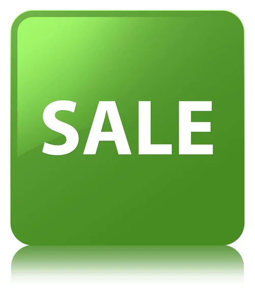 판매 부드러운 녹색 사각형 버튼 — 스톡 사진