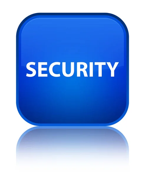 Специальная синяя кнопка безопасности — стоковое фото