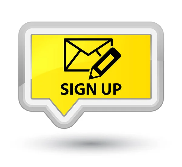 Sign up (edit mail icon) prime yellow banner button