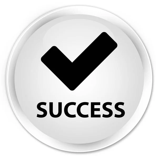 Success (validate icon) premium white round button — Stock Photo, Image