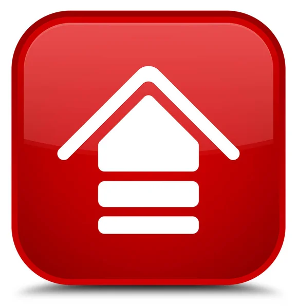 Carregar ícone especial botão quadrado vermelho — Fotografia de Stock