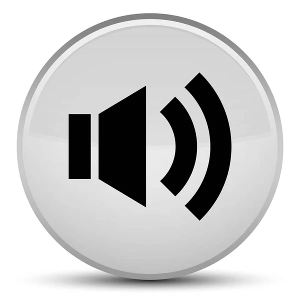 Ícone de volume botão redondo branco especial — Fotografia de Stock