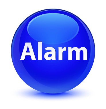 Alarm cam gibi mavi yuvarlak düğmesi