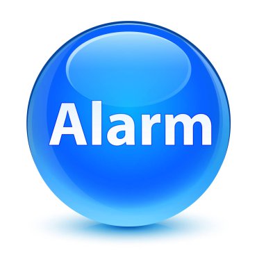Alarm cam gibi mavi düğme mavi