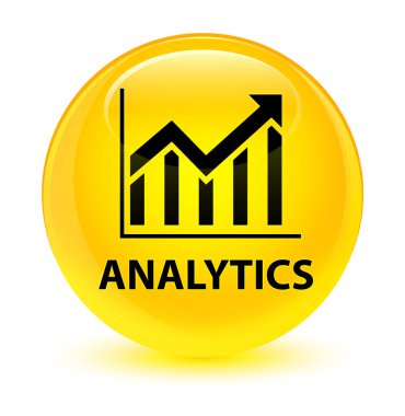 Analytics (istatistik simgesi) cam gibi sarı yuvarlak düğmesi