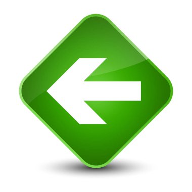 Geri ok simgesi zarif yeşil elmas düğmesi